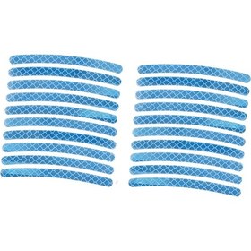 Resim Homyl 20x Tekerlek Jant Şerit Çıkartmaları Bisiklet 9cmx0,7cm 