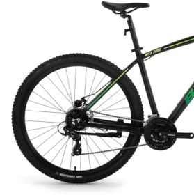 Resim Bisan MTX 7200 Mat Siyah/Yeşil 43cm kadro 26" jant 24 Vites Dağ Bisikleti 