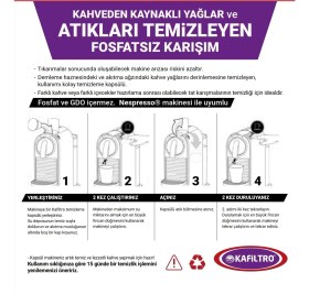 Resim Kafiltro Nespresso Kahve Makinesi Temizleme Deterjanı Alüminyum Malzeme Türkiye Menşeli 