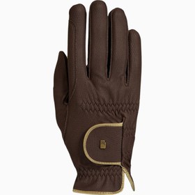 Resim Lona Binicilik Eldivenleri, Nefes Alabilir ROECK-GRIP®, Hassas Kavrama - Kahverengi / 7.5 