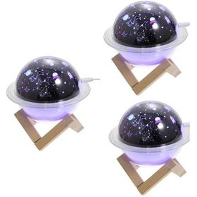 Resim Bfs Hava Nemlendirici Led Işıklı Gece Lambası Yıldız Görünümlü Renk Değiştiren 