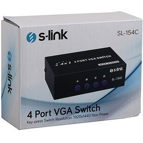 Resim S-Link SL-154C 4 Vga Çoklayıcı Switch 