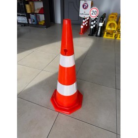 Resim Zeplin 90 cm Pvc Trafik Konisi Çift Reflektifli 