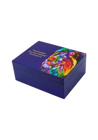 Resim Lubinski Blue Lion Humidor Puro Kutusu Mavi Lake 40s 