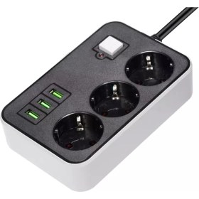 Resim 3 Usb’li 3’lü 1.8 M Akım Korumalı Priz (4887) 