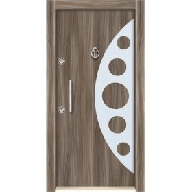 Resim Tezwood 3557 Ahşap Kaplama Çelik Kapı, Kaplama Daire Kapısı 
