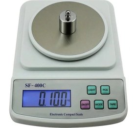Resim Hobilinka Diamond Plus Dijital Göstergeli Plastik Fanuslu Hassas Terazi SF-400C (500 Gr-0.01) 