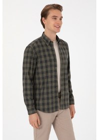 Resim U.s. Polo Assn. Erkek Açık Haki Gömlek Desenli 50308482-vr183 Acık Hakı 