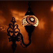 Resim Dekoratif RENKLİ DUVAR LAMBASI APLİK MOZAİK LAMBA 
