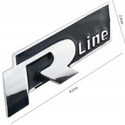 Resim Volkswagen R-Line Ithal Metal Logo Krom Siyah 