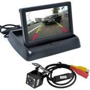 Resim Kalite 4.3 Inç Katlanan Ekran + 4 Led Gece Görüş Geri Vites Kamera (ikisi Bir Arada) 