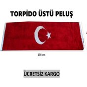 Resim Peluş Türk Bayrağı Torpido Halısı Ay Yıldız N11.3189 