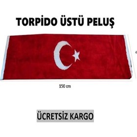 Resim Peluş Türk Bayrağı Torpido Halısı Ay Yıldız N11.3188 