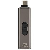 Resim Transcend TS512GESD330C 512 GB Type-C Gizlenebilir Başlıklı Taşınabilir Metal Kasa SSD 