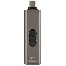 Resim Transcend TS512GESD330C 512 GB Type-C Gizlenebilir Başlıklı Taşınabilir Metal Kasa SSD 