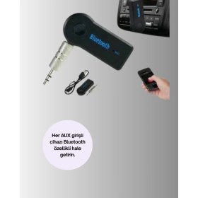 Resim AyrStore Buğz Araç Içi Bluetooth Aux Adaptörü ve Telefon Görüşme Cihazı 