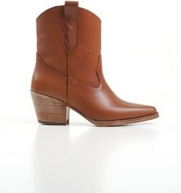 Resim Kadın Hakiki Deri Kovboy Bot Kısa Topuklu Dakota 