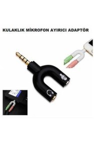 Resim Engpars Y Şeklinde Ayırıcı Aparat Dönüştürücü Mikrofon Kulaklık Ayırma 