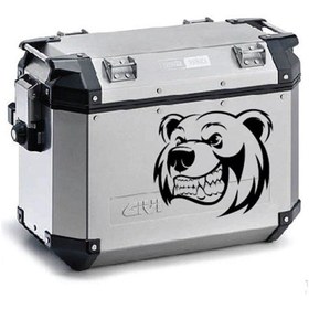 Resim Genel Markalar Ayı Desenli Motosiklet Çanta Sticker Etiket Modeli - 5 