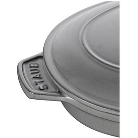 Resim Staub La Cocotte Kapaklı Döküm Servis Tabağı, Demir, Gri Diğer 