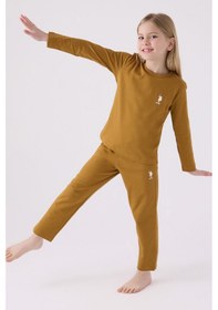 Resim U.s. Polo Assn Kız Çocuk Kahverengi Pijama Takımı Us1668-c-v5 Kahverengi 