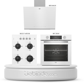 Resim Beko Yeni Beyaz Avantaj Ankastre Set 4 (BDE 6062 B + BFC 330 B + BOCD T 6510 EB) 