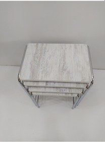 Resim Zigon Sehpa 4'Lü Metal Model Transmisyon Nikelaj Ayak Ahşap Merme (422100587) 