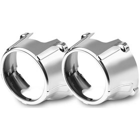 Resim 2 Adet Gümüş Kabuk-1/2 Adet Araba Styling Kefenleri 3.0 İnç Bi-xenon Projektör Farlar Lens Dıy Kapak Lambası Kro 