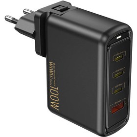 Resim Wiwu Wi-U022W Warrior Serisi GaN Teknolojili 100W QC+PD Universal Hızlı Şarj Başlığı - Siyah 