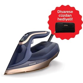 Resim Philips Buharlı Ütü Sıfır Yanık Garantili Divarese Cüzdan Hediyeli 