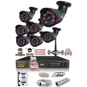 Resim IDS DS-2015HD-SET7-1TB-BLACK 7 Kameralı 1080P Full HD 5 MP Sony Lensli Kamera Seti - 2015 