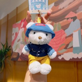 Resim Silver1 Peluş Bebek Aşk Düğmesi Çanta Kolye Sevimli Biblolar Bebek Çekicilik Küçük Kolye Anahtarlık (Yurt Dışından) 