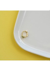 Resim Yeşil Renk Çiçek Halka Piercing Helix Kıkırdak Forward Helix Pier Renkli 