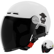 Resim Eternal Luck Güneş Korumalı Motosiklet Dört Mevsim Yarım Kask Beyaz 