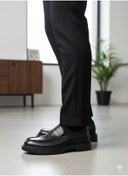 Resim Caffcas Hakiki Deri Siyah Oxford Klasik Erkek Ayakkabı 1445-22 