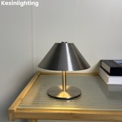 Resim 1 Adet Kexinlighting Modern Metal Masa Lambası, Dokunmatik Kontrollü, Ayarlanabilir 3 Renkli LED, Şarj Edilebilir Pil, Taşınabilir Kablosuz Tasarım - Yatak Odası, Oturma Odası, Ofis, Yemek Odası İçin - Parlak Fırçalı Yüzey, Ayarlanabilir Parlaklık, Kablosuz Masa Lambası, Çağdaş Aydınlatma, Dayanıklı Işıklandırma 