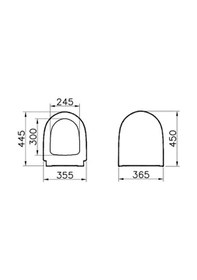 Resim 86-003r009 VitrA Sento Klozet Kapağı, Yavaş Kapanır Diğer 