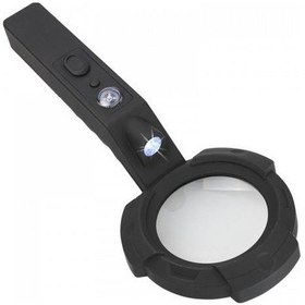 Resim 4x El Büyüteç 7 Led Aydınlatma Açık İşlevli Pusula Uv Led 