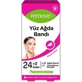Resim Remove Hassas Ciltler İçin Yüz Ağda Bandı 24'lü Set Kolay Açılan Formül 