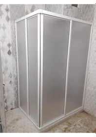 Resim Nokta Duşakabin 140 x 80 Teknesiz Mika Duşakabin Nd405 Şeffaf 