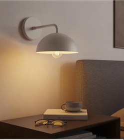 Resim Mylights Modern Spor Beyaz Aplik Duvar Aplik Yatak Başı Otek Cafe Aplik Beyaz 