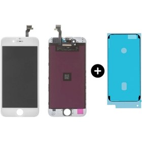 Resim Apple Uyumlu iPhone 6 Plus Hk Lcd Ekran Dokunmatik Beyaz + Sıvı Ve Toza Dayanıklılık Bandı 