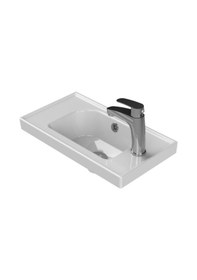 Resim Cerastyle Turkuaz Frame Etajerli Lavabo Sagdan Batarya Delikli 