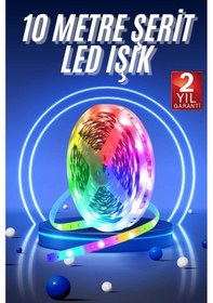 Resim Rgb Neon Şerit Led Lamba 10 Metre İç Mekan Tasarımına Uygun Çok Renkli 