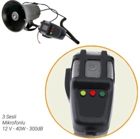 Resim Carub Siren Konuşmalı Mikrofonlu Polis Sireni 3 Sesli 