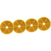Resim Xuweiwei Kensbro 4 Yellow 4 Adet Reflektör Yan Işıkları 60mm Yuvarlak M5 Vidalı Trailer Kamyon 