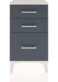 Resim Arges Komodin 3 Çekmeceli 44x30x80 Aytaşı-antrasit Aytaşı 