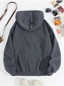 Resim Stay Humble Hustle Hard Printing Erkekler İçin Kapüşonlu Sweatshirt Sonbahar Polar Sıcak Swea Antrasit 