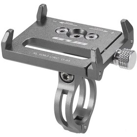 Resim Kangvka Bisiklet Telefon Tutucu Al6063 Alyuminyum 50-100mm Ayarlanabilir 31.8/25.4mm Direksiyon Uyumlu Gümüş Gümüş 