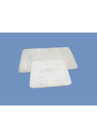 Resim 2 Li Banyo Paspası Ecoser Puff Krem Desenli 